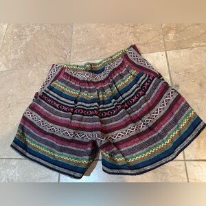 Multicolor Patterned Women Shorts
